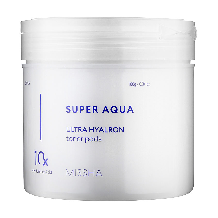 Тонер-диски для обличчя Missha Super Aqua Ultra Hyalron Toner Pads, 90 шт